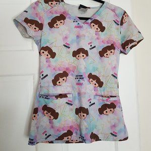 Princess Leia Star Wars Scrub Top